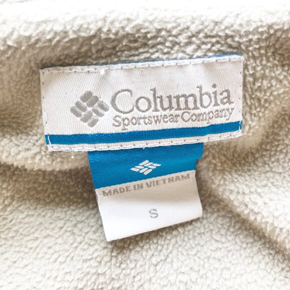 COLUMBIA Fleece Lined Tan Full Zip Front Vest Womens Small - Picture 3 of 8